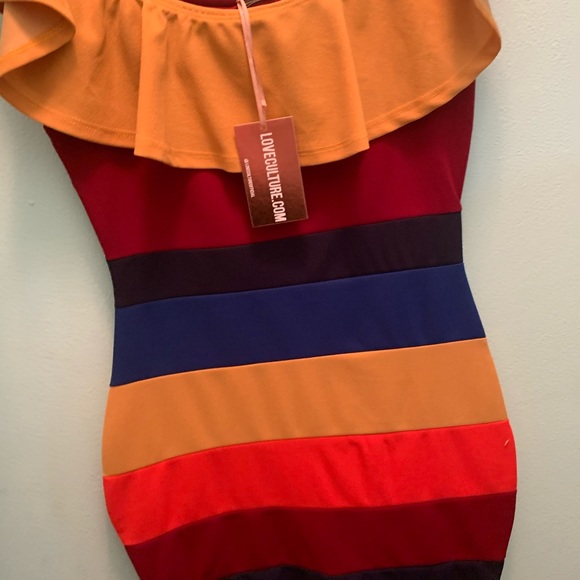 Multi Color Bodycon Dress NWT - Picture 6 of 7
